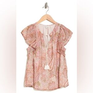 Lucky Brand Emilia Paisley Top